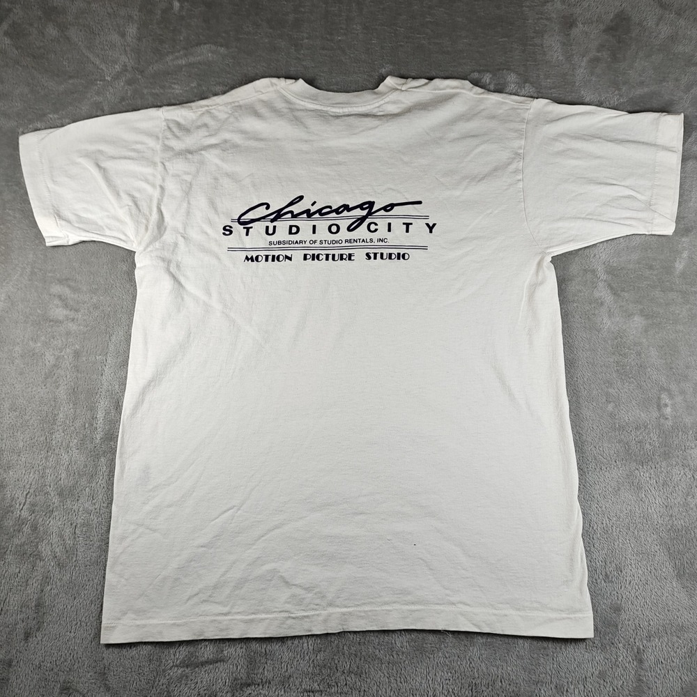Vintage Chicago Studio City Shirt Men XL Single Stitch Motion Picture Studio 80s